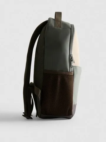 Panelled Zip-Up Backpack