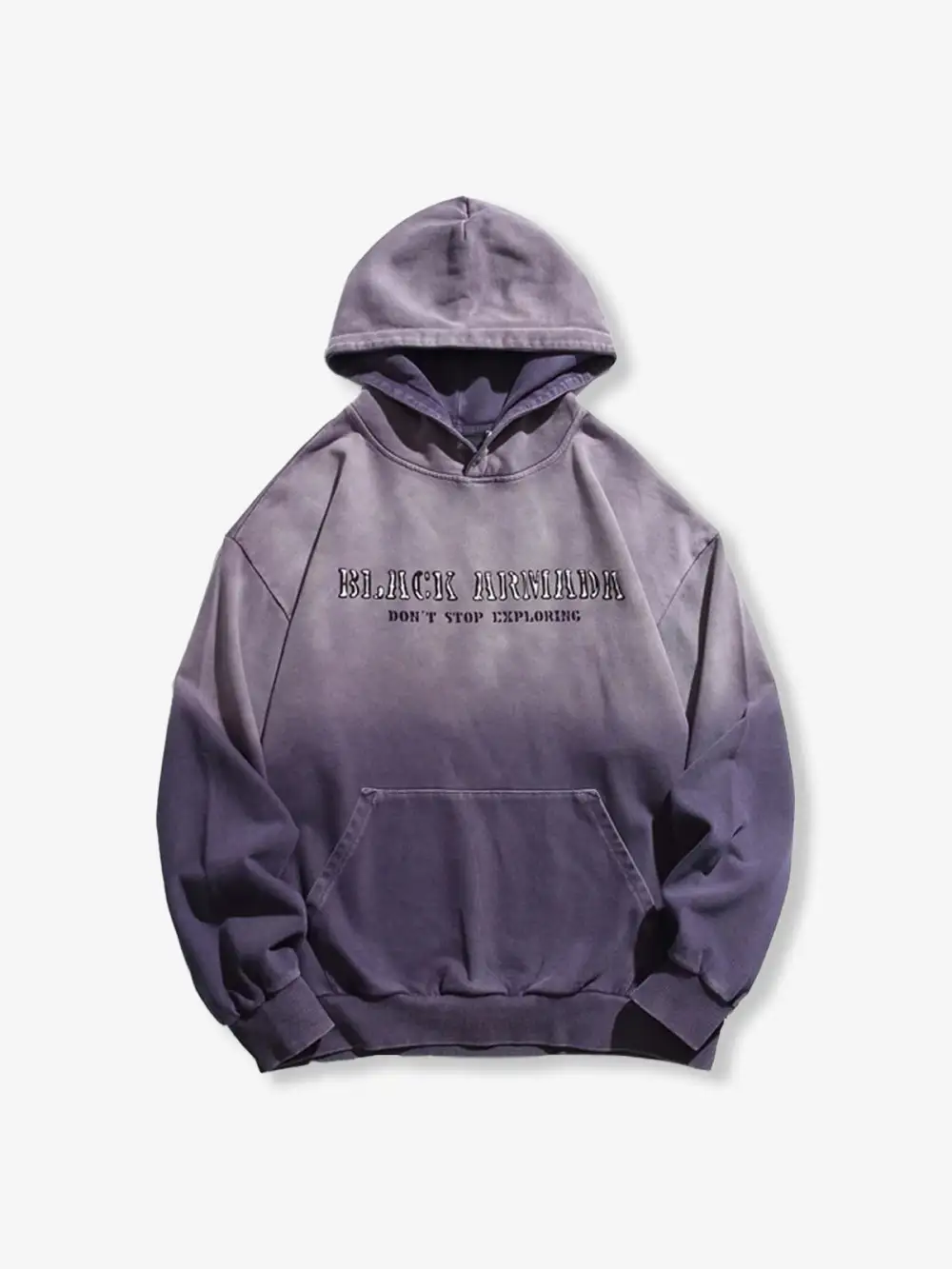 Abstract Print Gradation Wash Hoodie