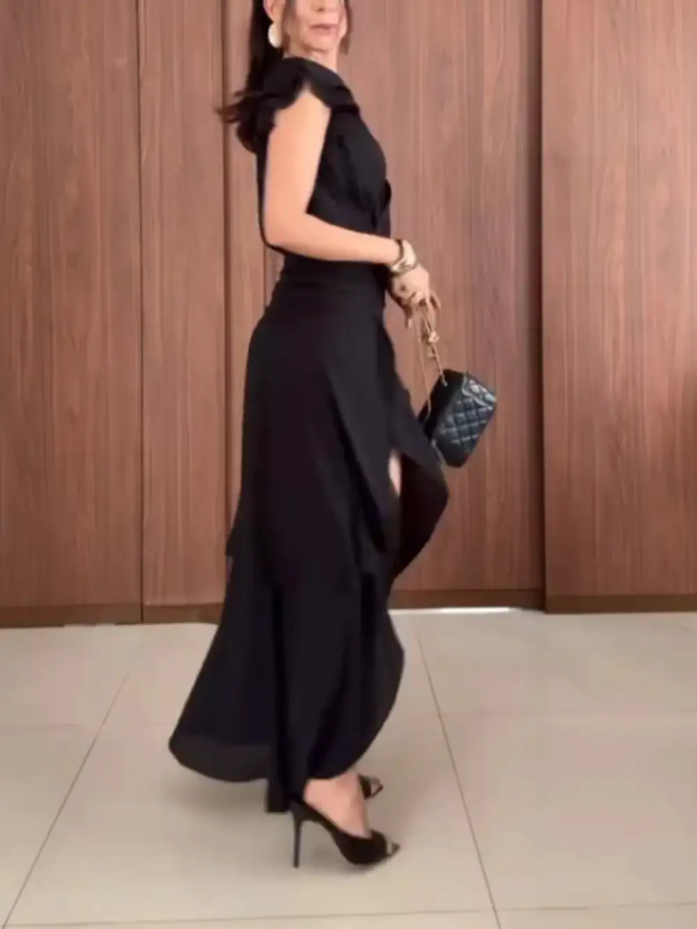 Drape Ruffle Dress
