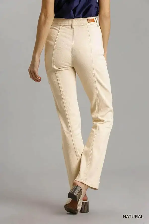 Tailored Refined Pocketed Straight Leg Jeans