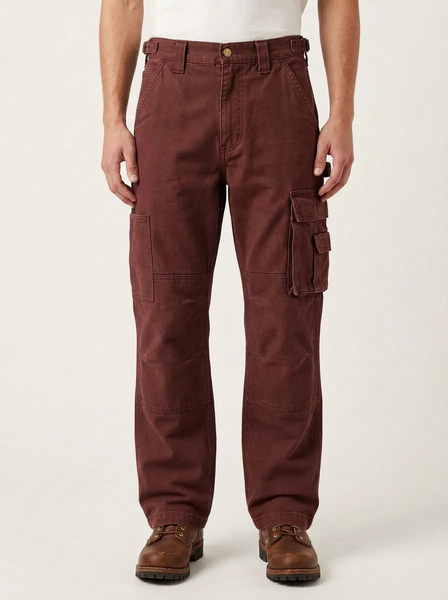 Men's Olive Green Utility Multi-Pocket Cargo Pants