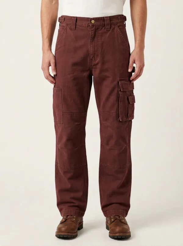 Men's Olive Green Utility Multi-Pocket Cargo Pants