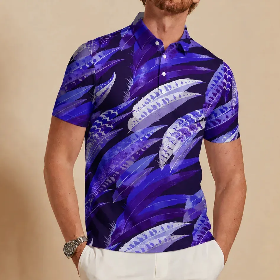 Sport Easygoing Short Sleeve Button Up Polo Shirt
