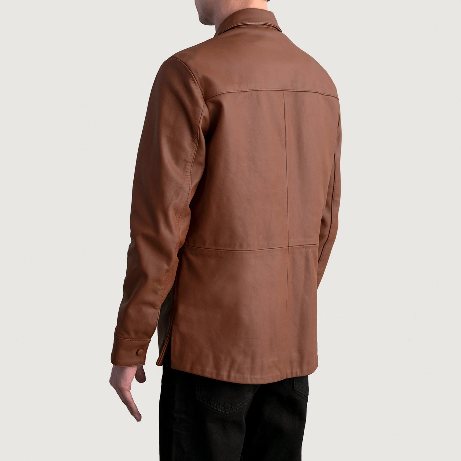 Men's Clean Line Leather Jacket