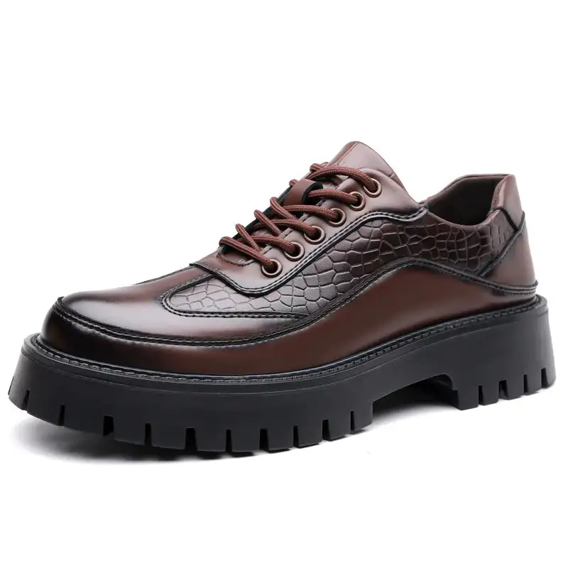 Leather Thick Sole Shoes