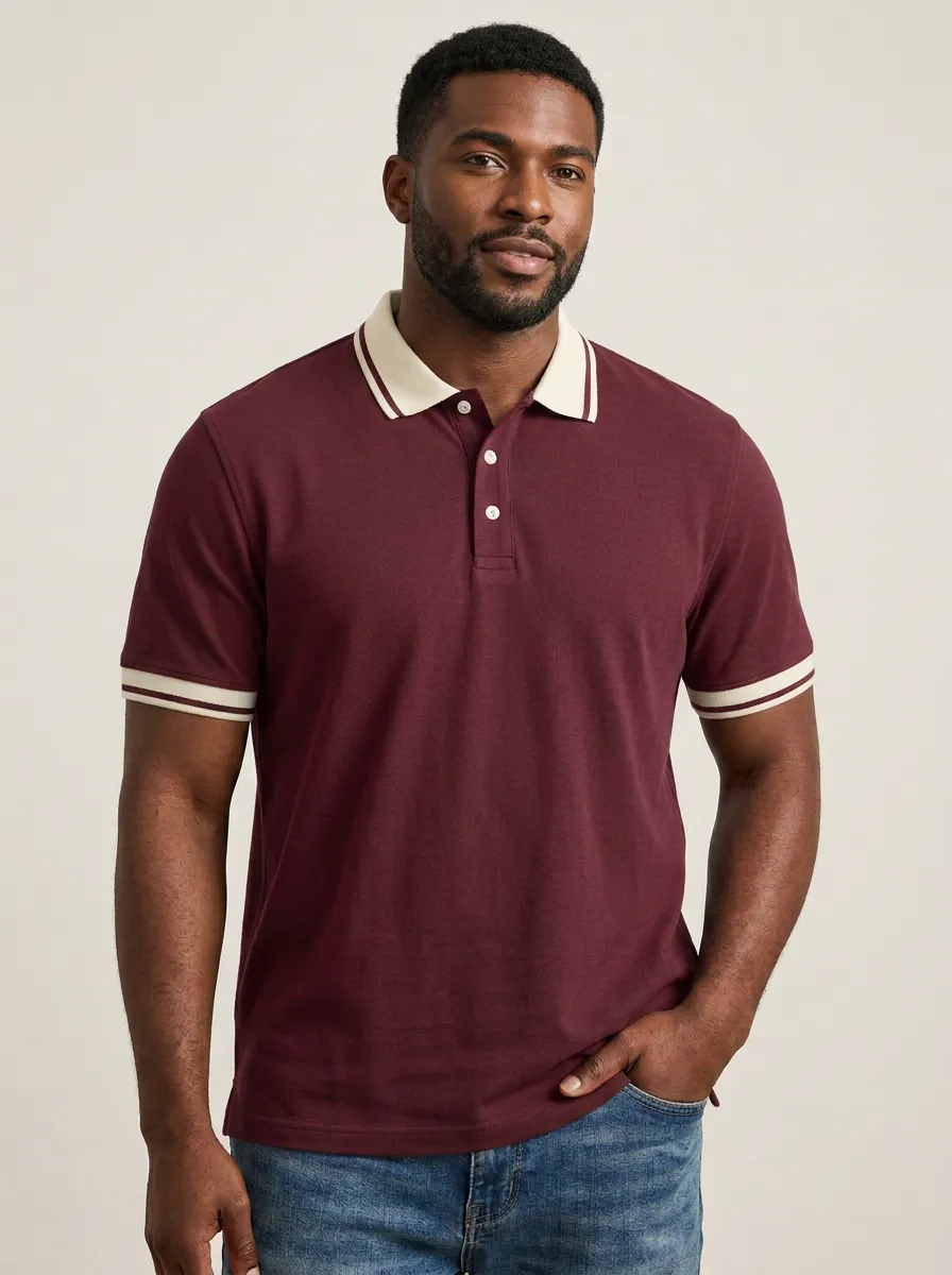 Men's Modern Weekend Contrast Collar Polo Shirt