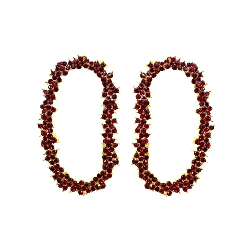 Minimal Crystal Accent Drop Earrings