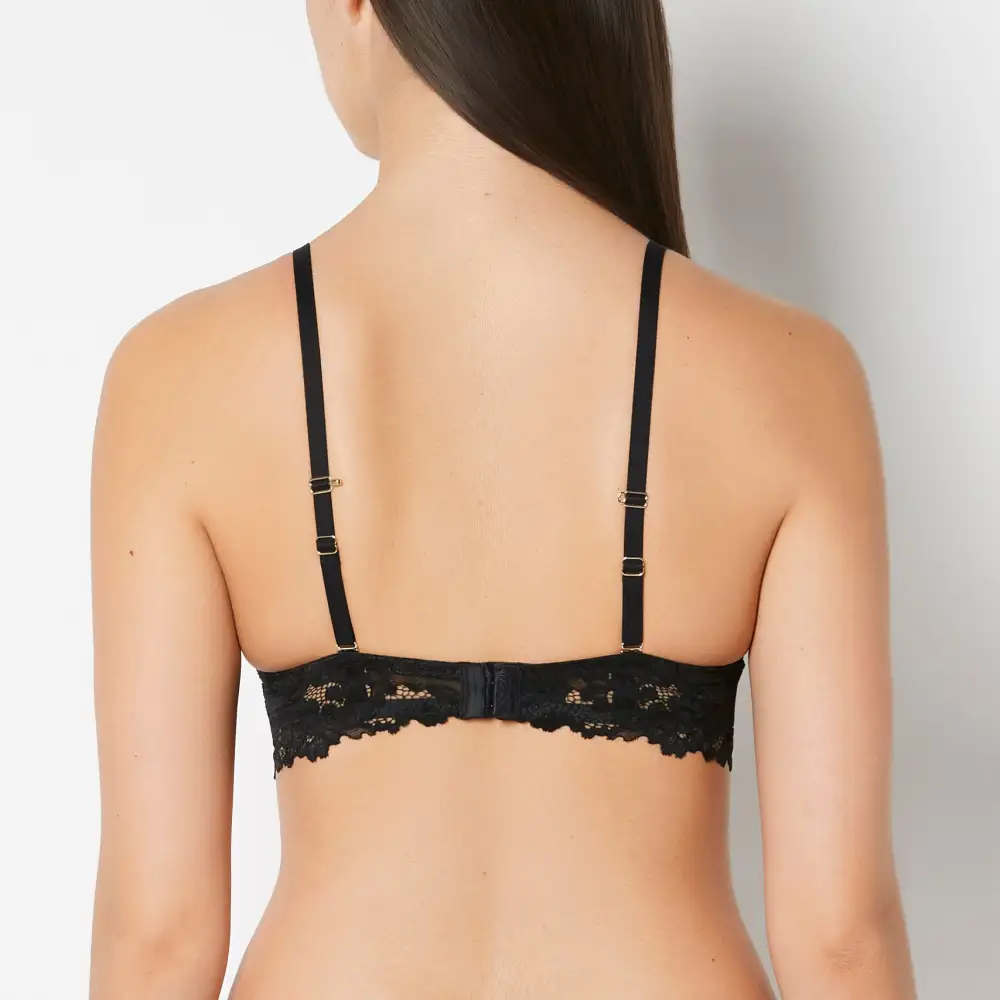 Up Cup Plunge Bra With Romantic Lace Wing