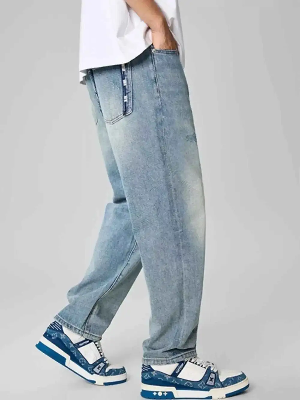 Modern Distressed Relaxed Fit Jeans