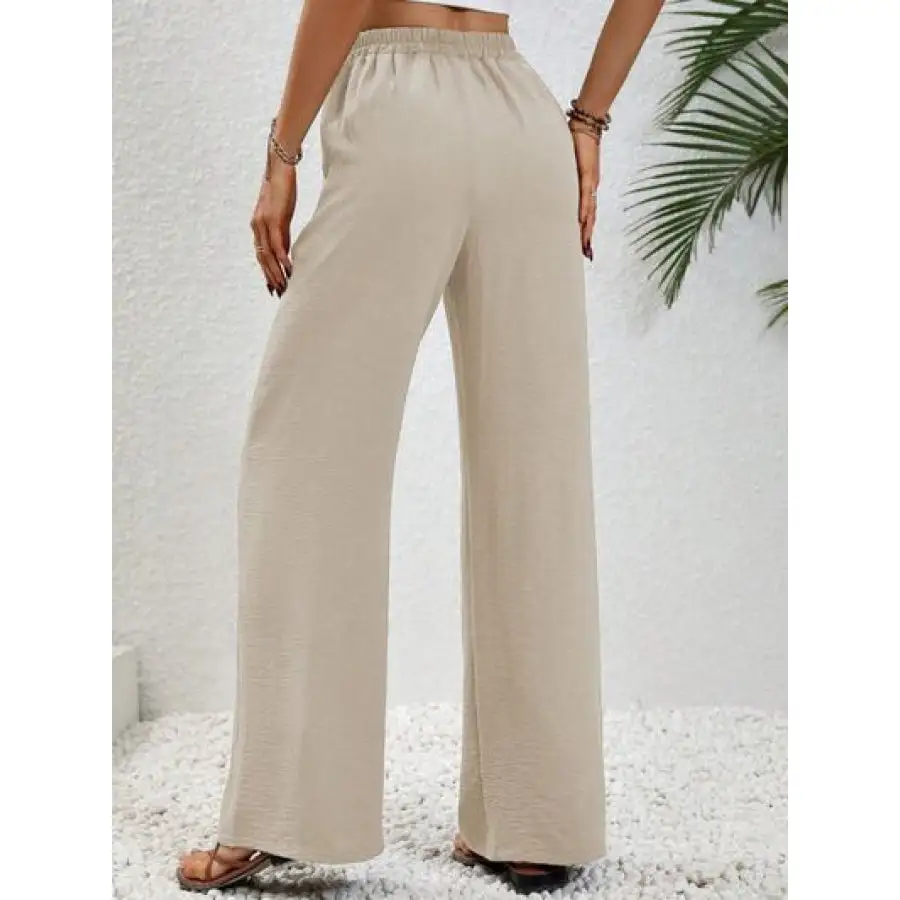 Easy Wide Leg Drawstring Pants