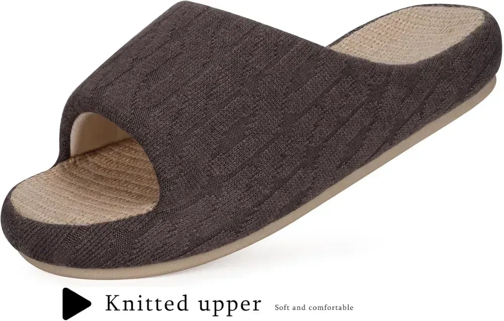 Slippers for Women Memory Foam Open Toe House Slippers Cute Comfy Bedroom Slides Slip on Slippers for Summer Indoor