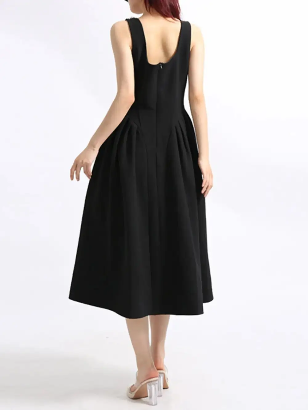 Floral Scoop Neck Sleeveless Dress Casual