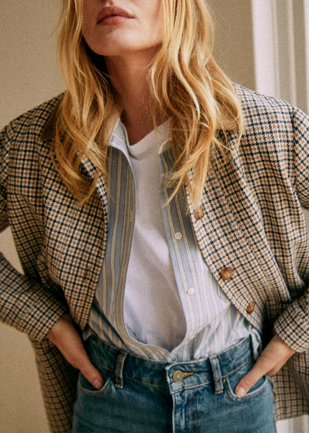 Oversized Check Jacket