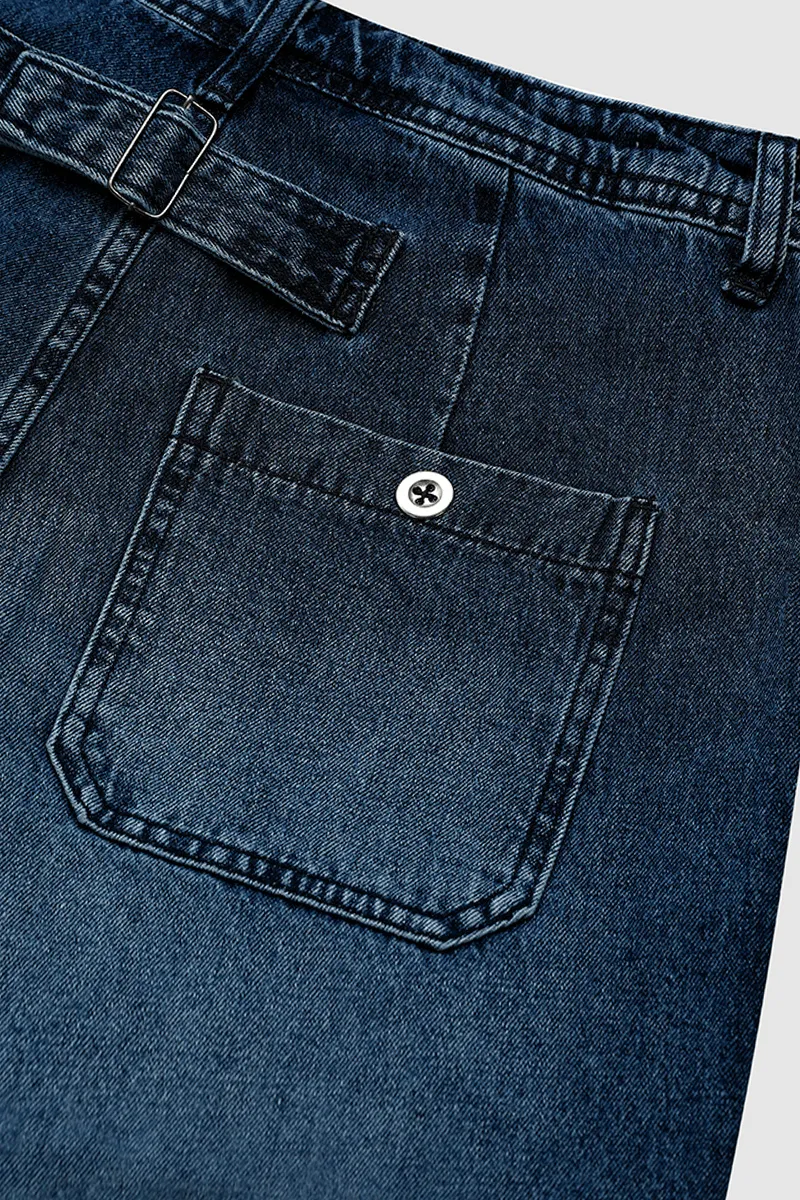Slant Pocket Wide Leg Crop Jeans
