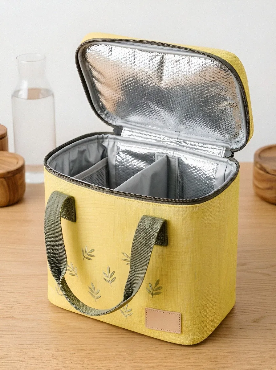 Nature Lover Botanical Leaf Printed Insulated Lunch Bag