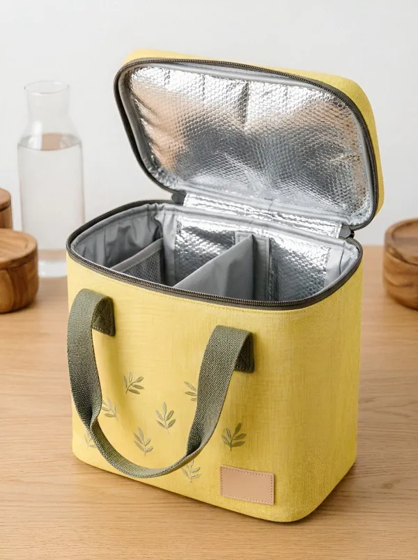 Nature Lover Botanical Leaf Printed Insulated Lunch Bag