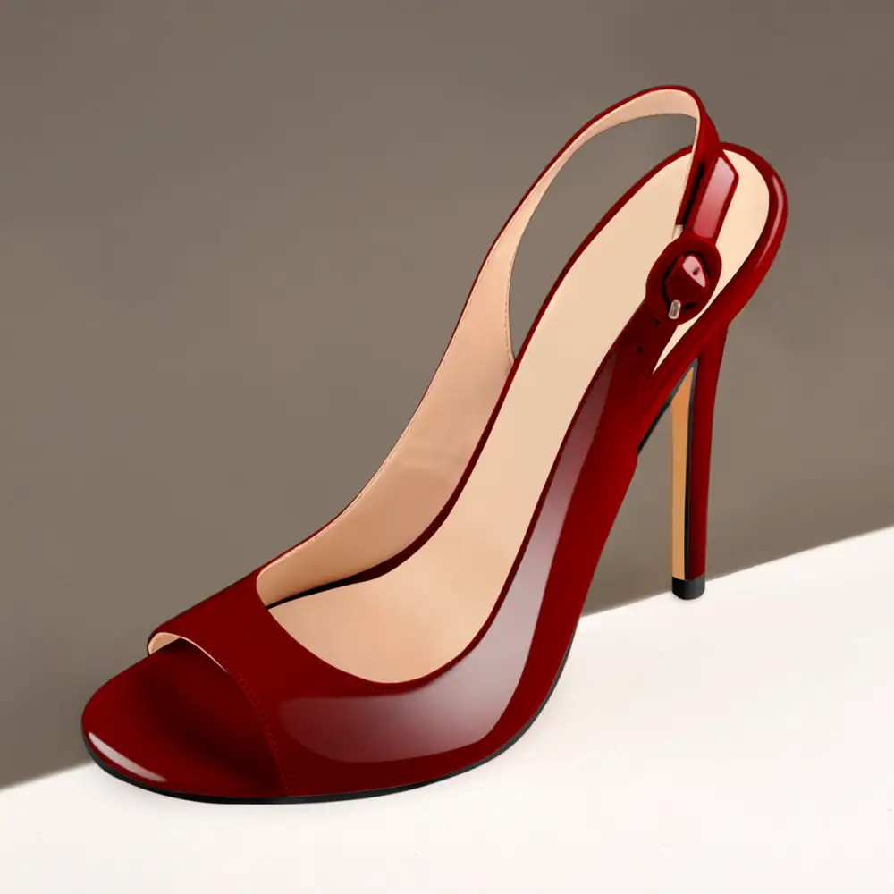 Open Toe High Heel Slingback Modern Sandals
