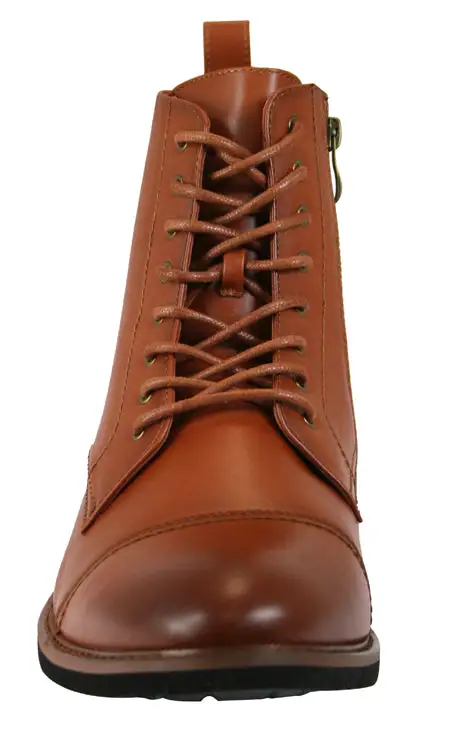 Men's Clean Casual Side Zip Faux Leather Everyday Boots