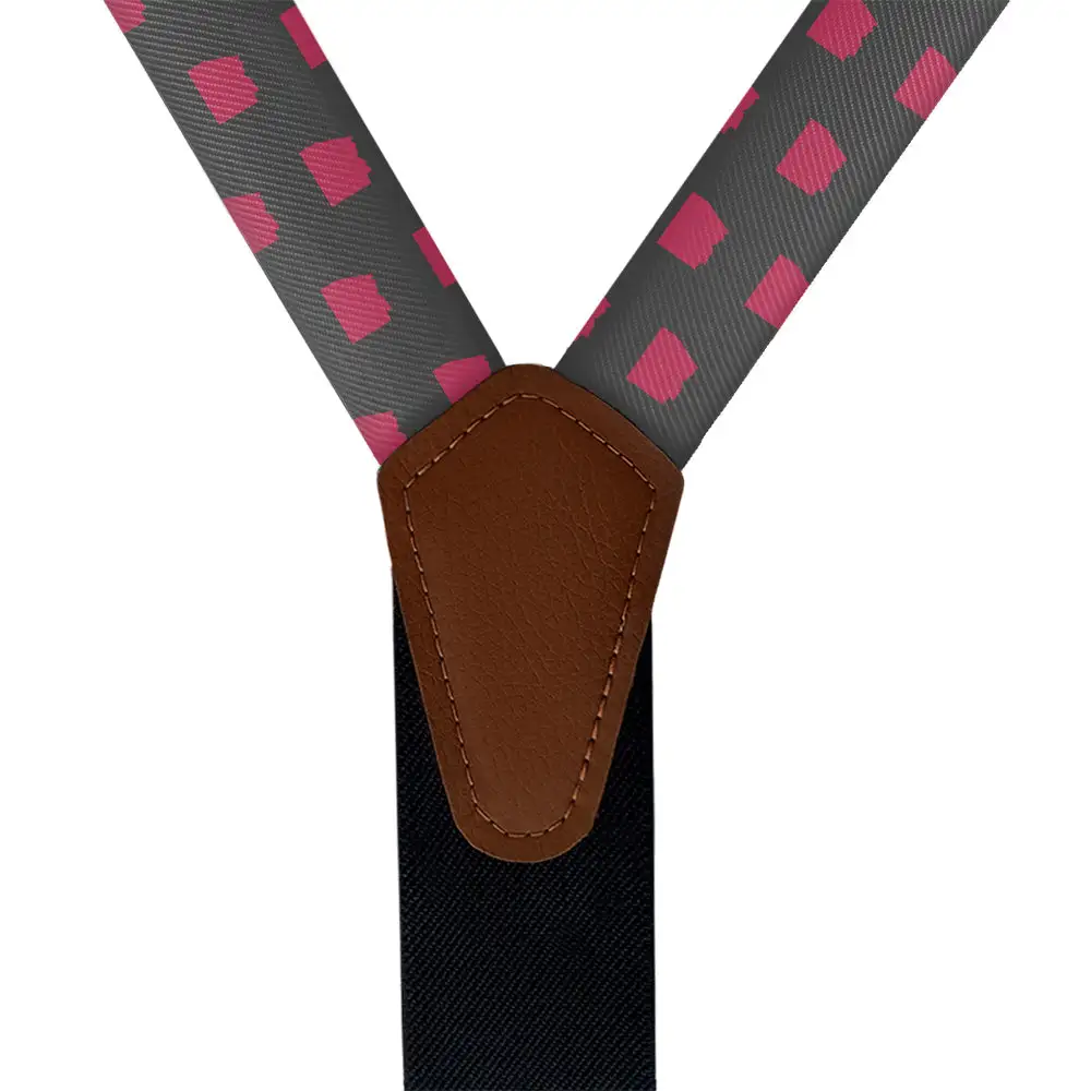 Understated Subtle Repeating Contour Motif Suspenders