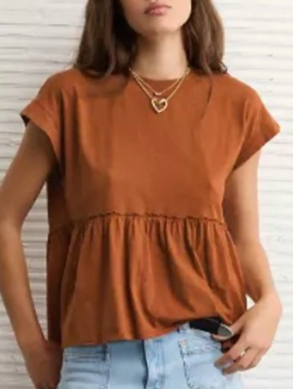Back Tie Babydoll Top