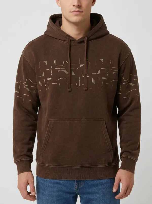 Men's Geometric Abstract Pattern Print Hoodie