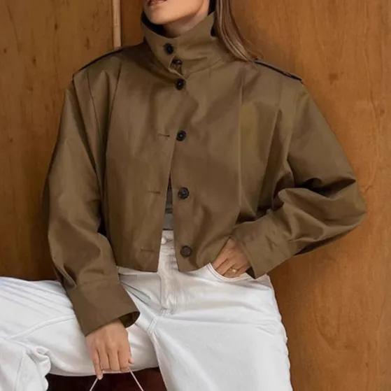 Tailored Lapel Casual Outerwear Jacket