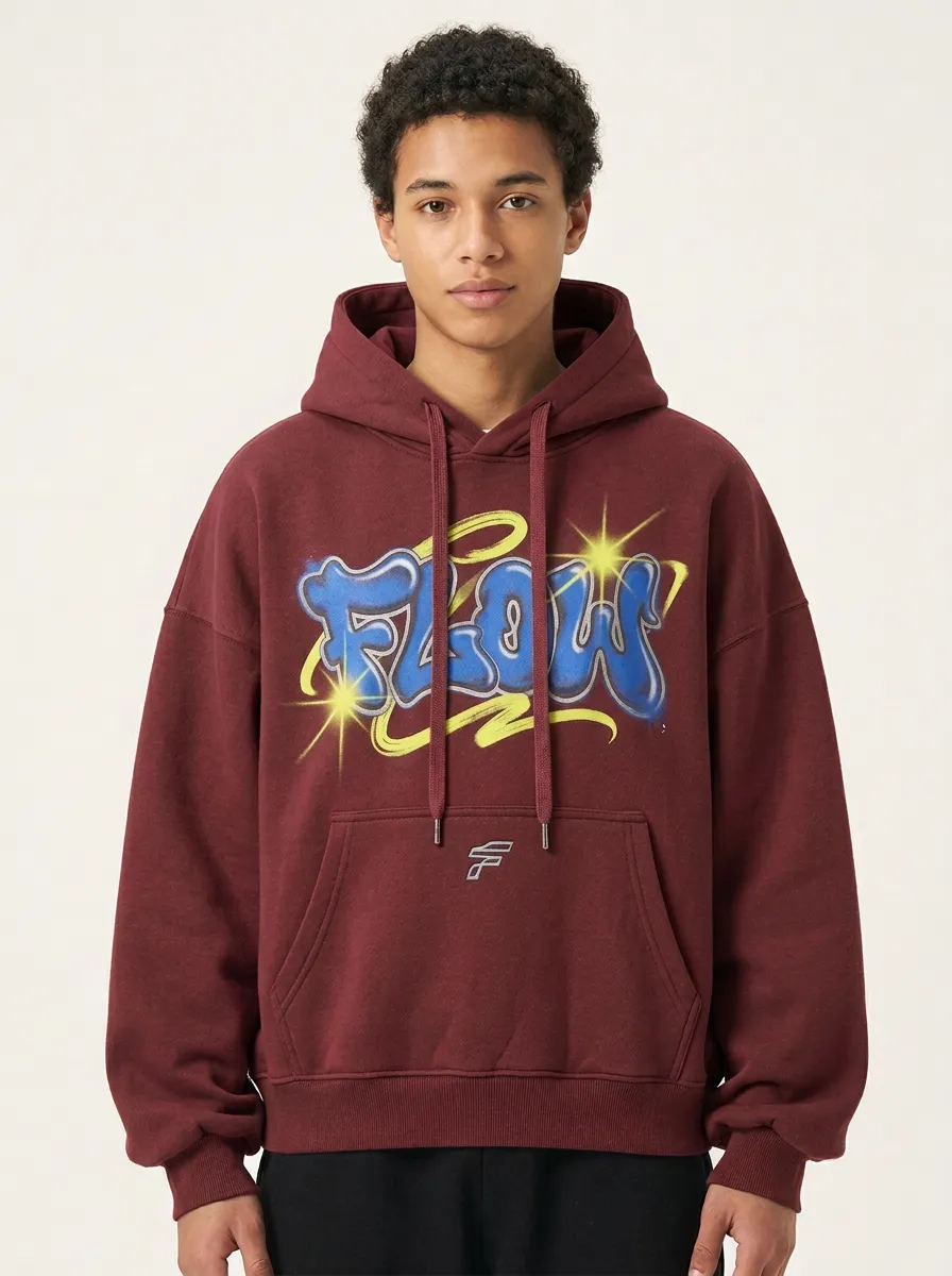 Unisex Streetwear Flow Graffiti Star Hoodie