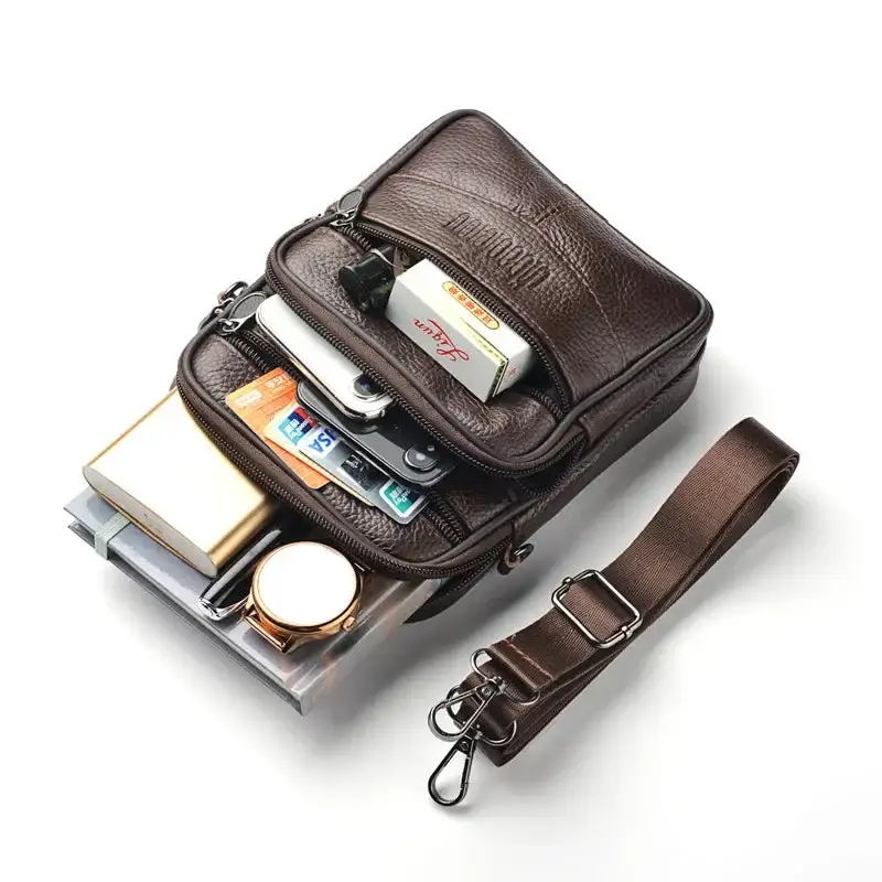 Classic Brown Leather Everyday Messenger Bag