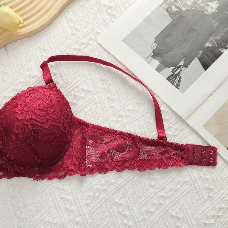 Adjustable Lace Underwire Bra And Panty Set