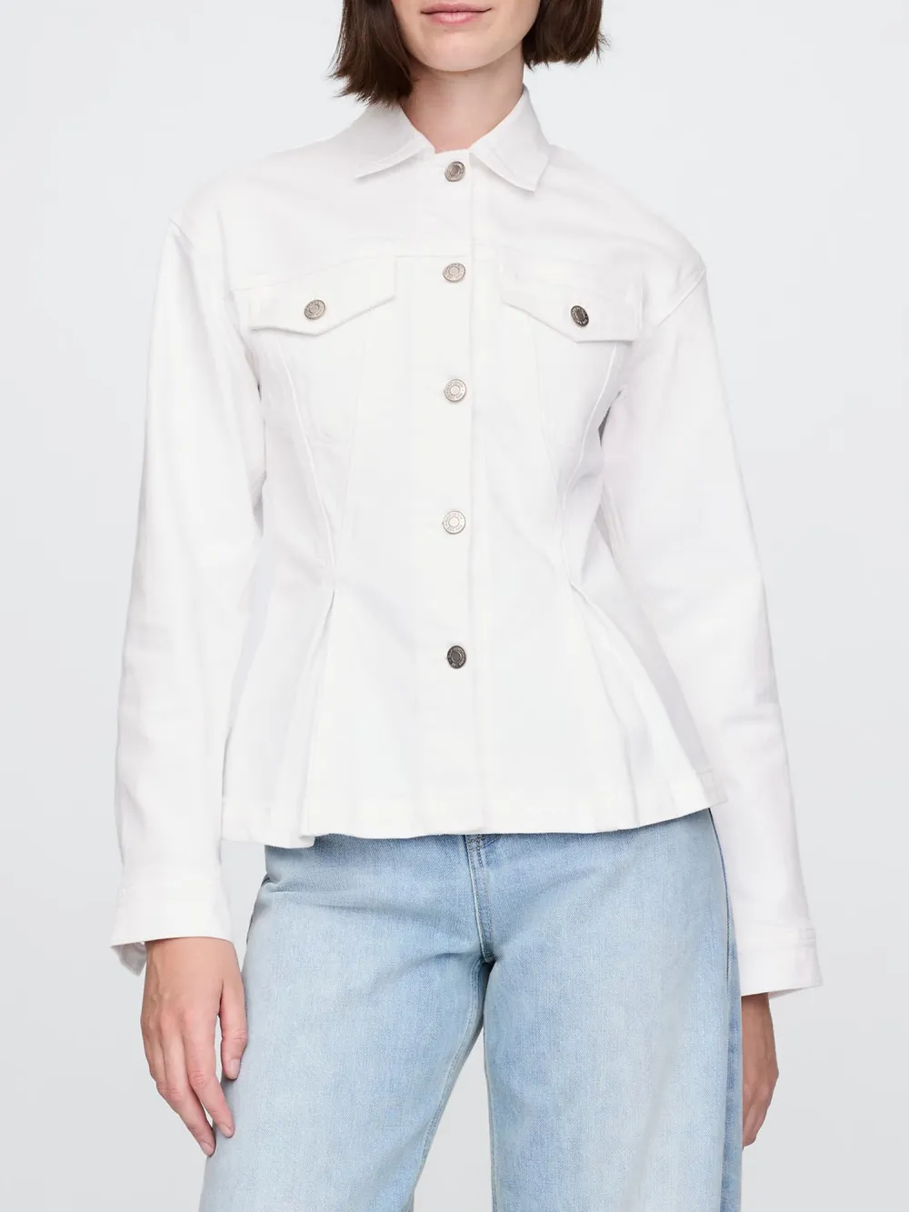 Pleated Button Jacket