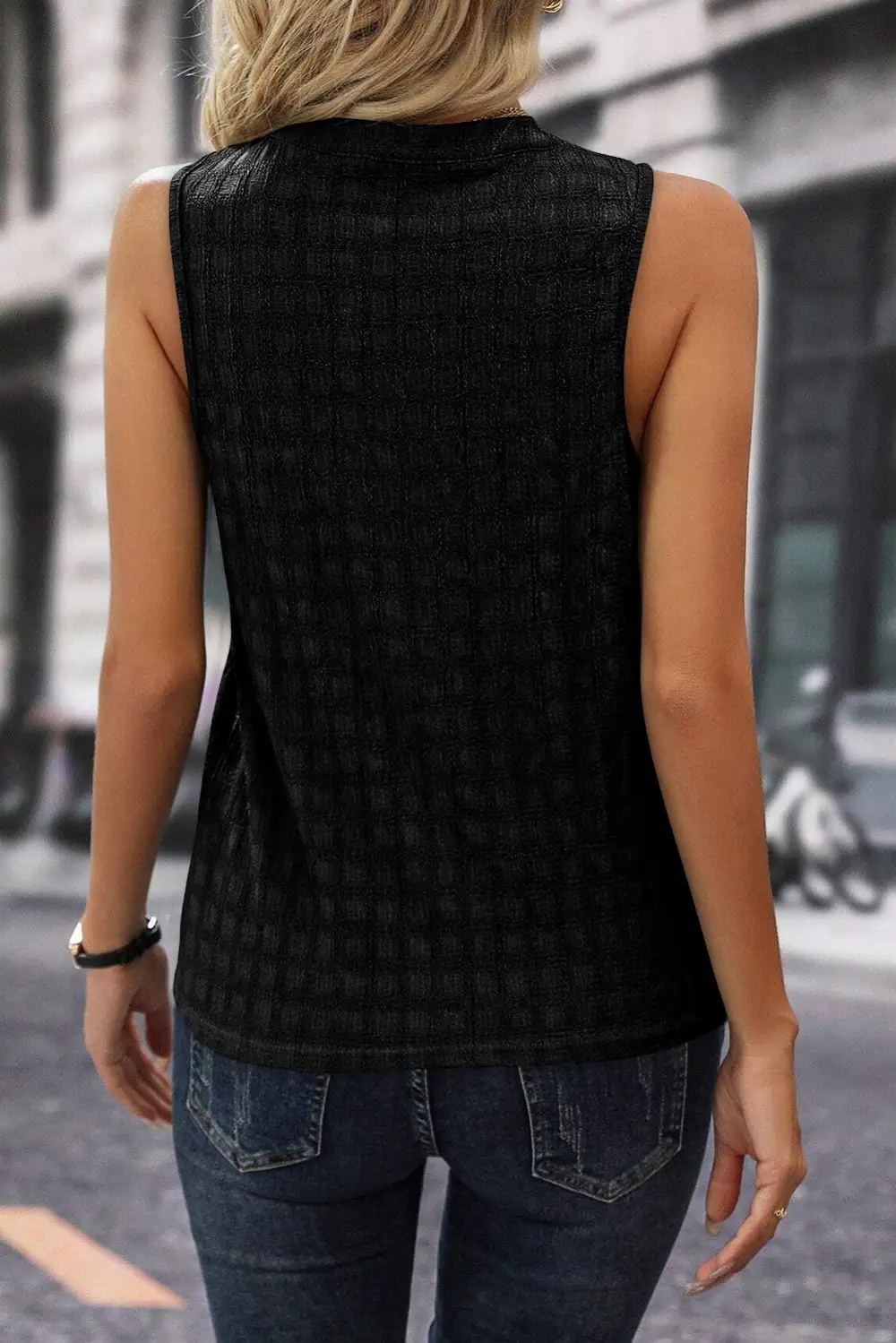 Refined Textured Tank Top