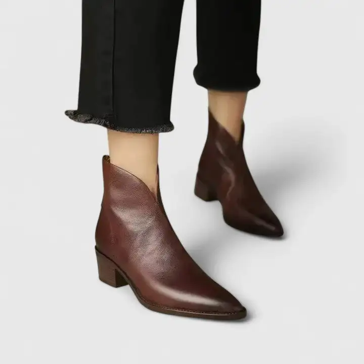 Smooth Upper Ankle Boots