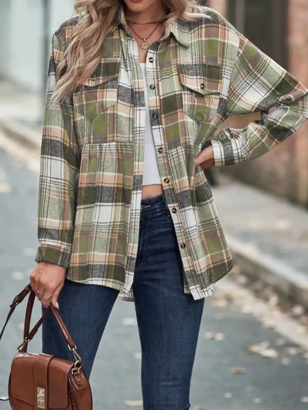 Everyday Plaid Button Down Long Sleeve Shirt