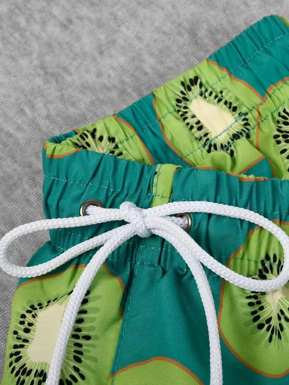 Men's Fruit Print Drawstring Swim Trunks