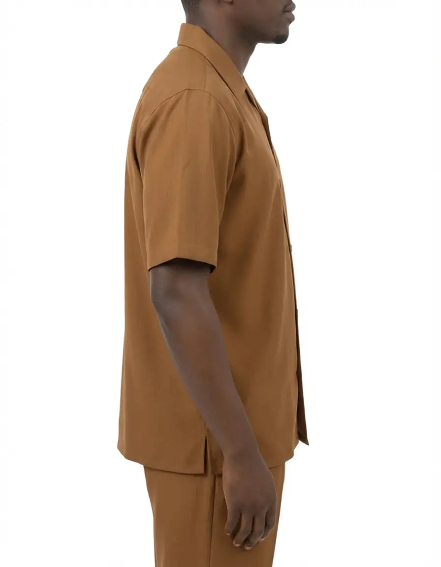 Taupe Short Sleeve Walking Suit Set