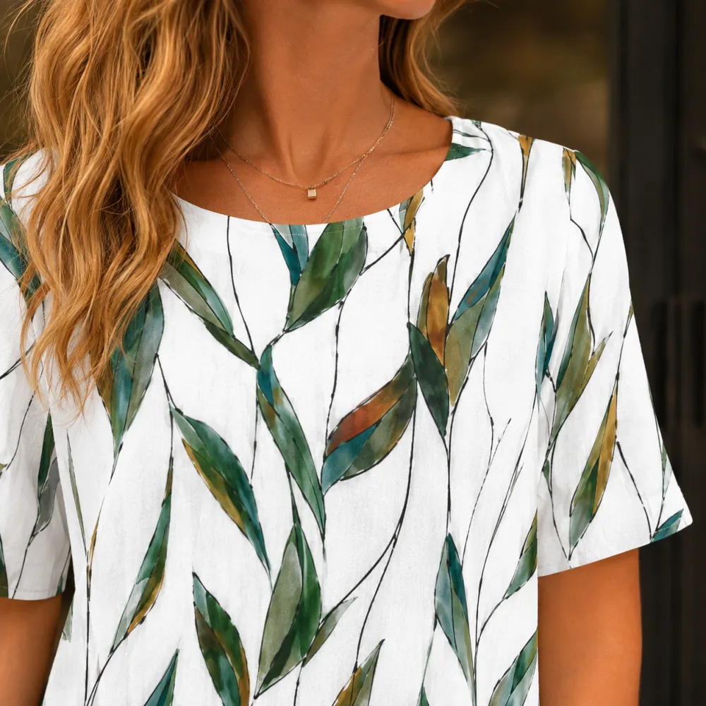 Botanical Printed Midi Dress