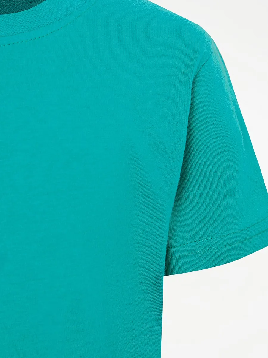 Jade Green Crew Neck School T-Shirt 2 Pack