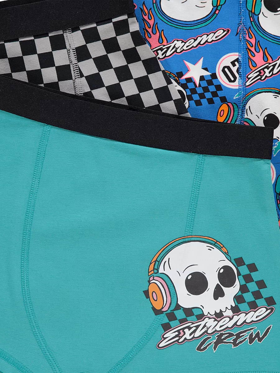 Skull Checkered Trunks 5 Pack detail 1