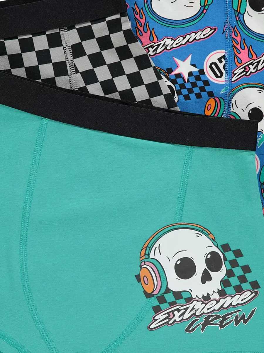 Skull Checkered Trunks 5 Pack
