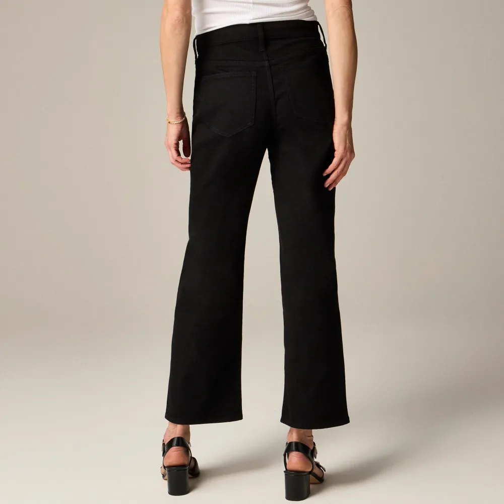 Semi-Stretch High Waist Slim Wide Jeans