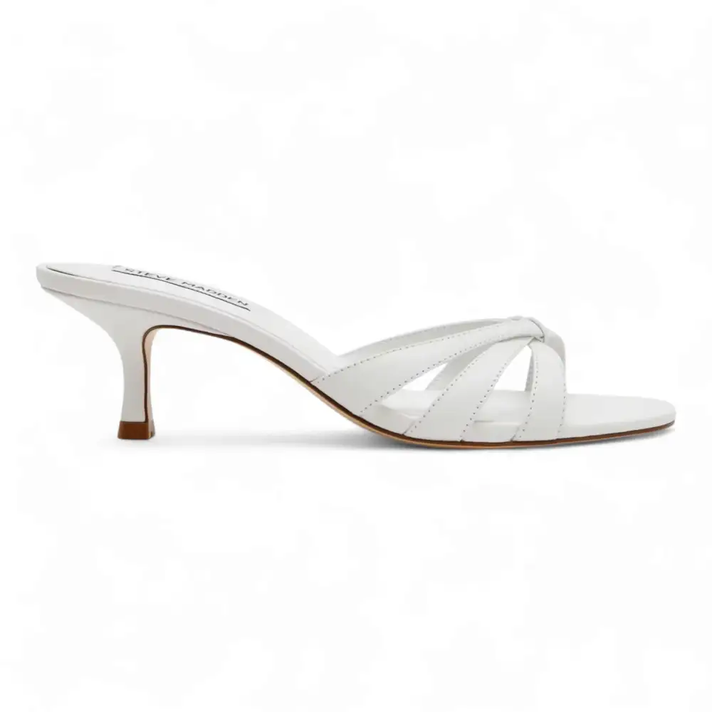 Cary Strappy Kitten-Heel Mule Sandals