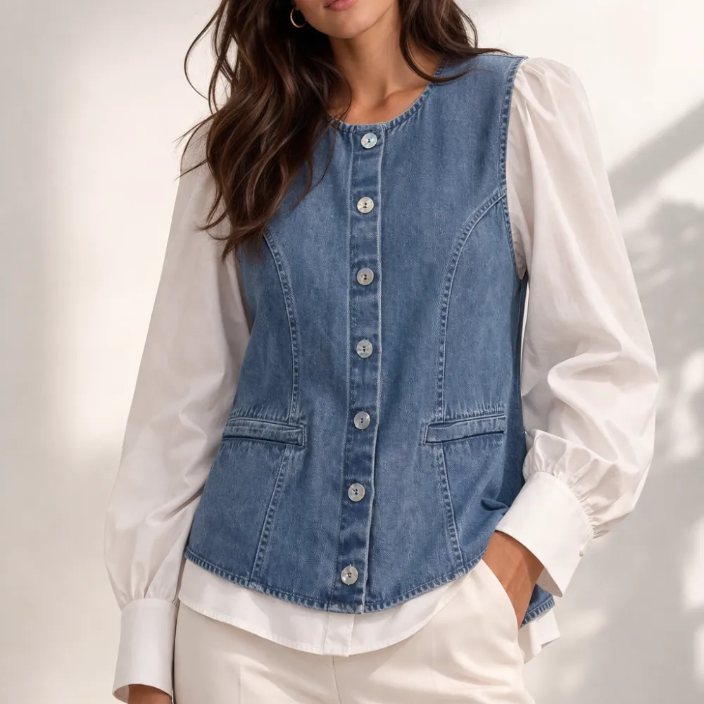 High Neck Sleeveless Knit Top