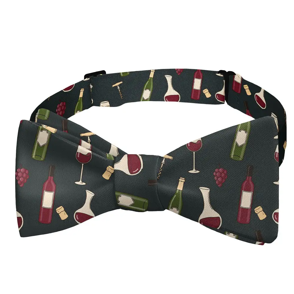 Wine Pattern Bow Tie