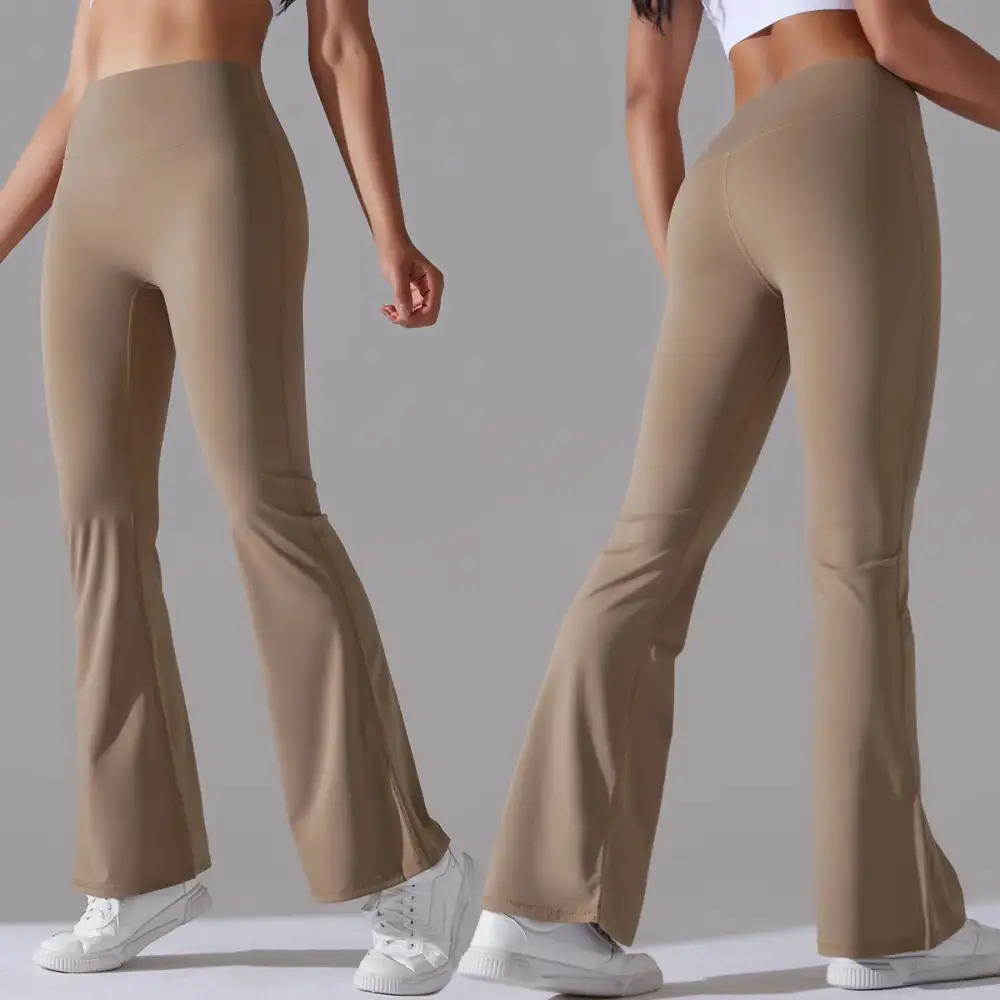 Flare Wide Yoga Pants High Waist Gym Fitness Stretch