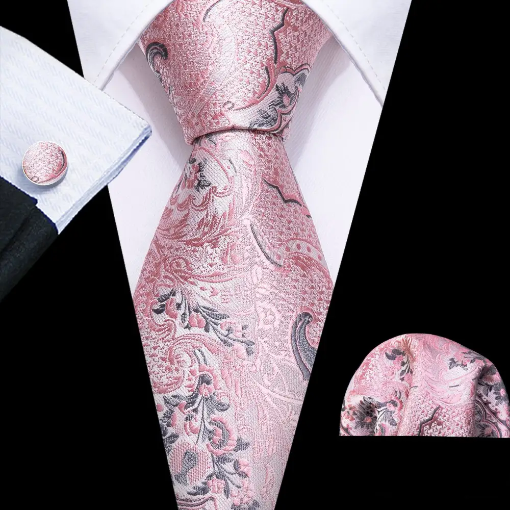 Paisley Floral Silk Necktie Set