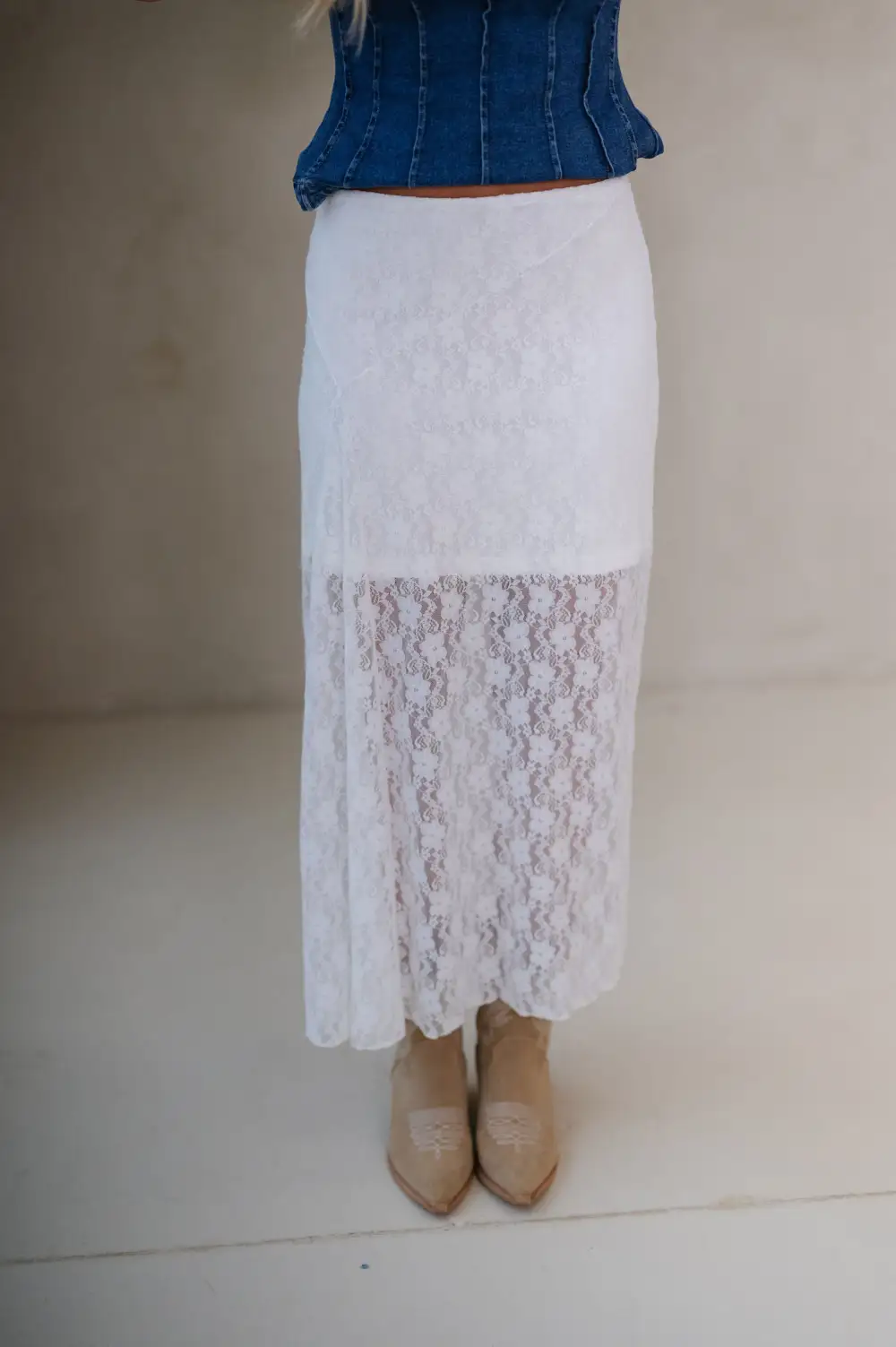 Lace High Rise Mini Skirt