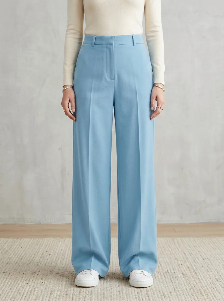 Tailored Minimal Relaxed Women's Wide-Leg Trousers