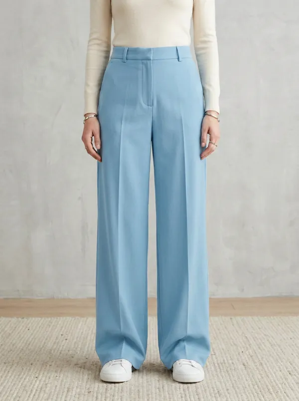 Tailored Minimal Relaxed Women's Wide-Leg Trousers