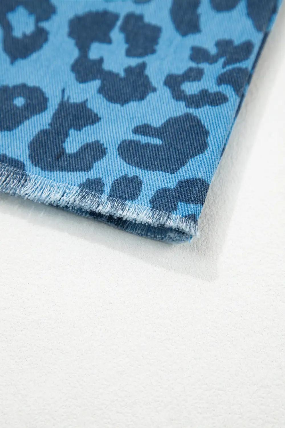 Tailored Denim Printed Skirt