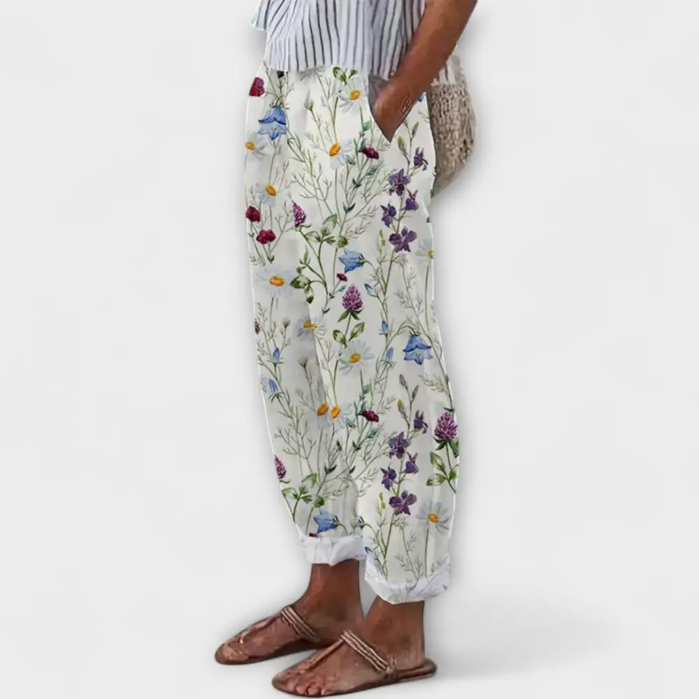 Printed Relaxed Fit Lightweight Trousers